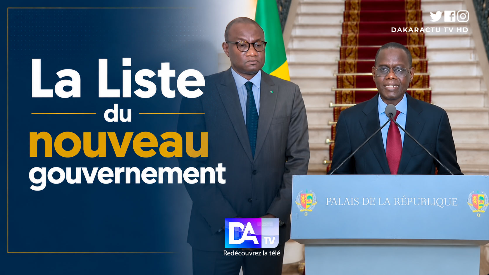 Sénégal : La Liste du nouveau gouvernement