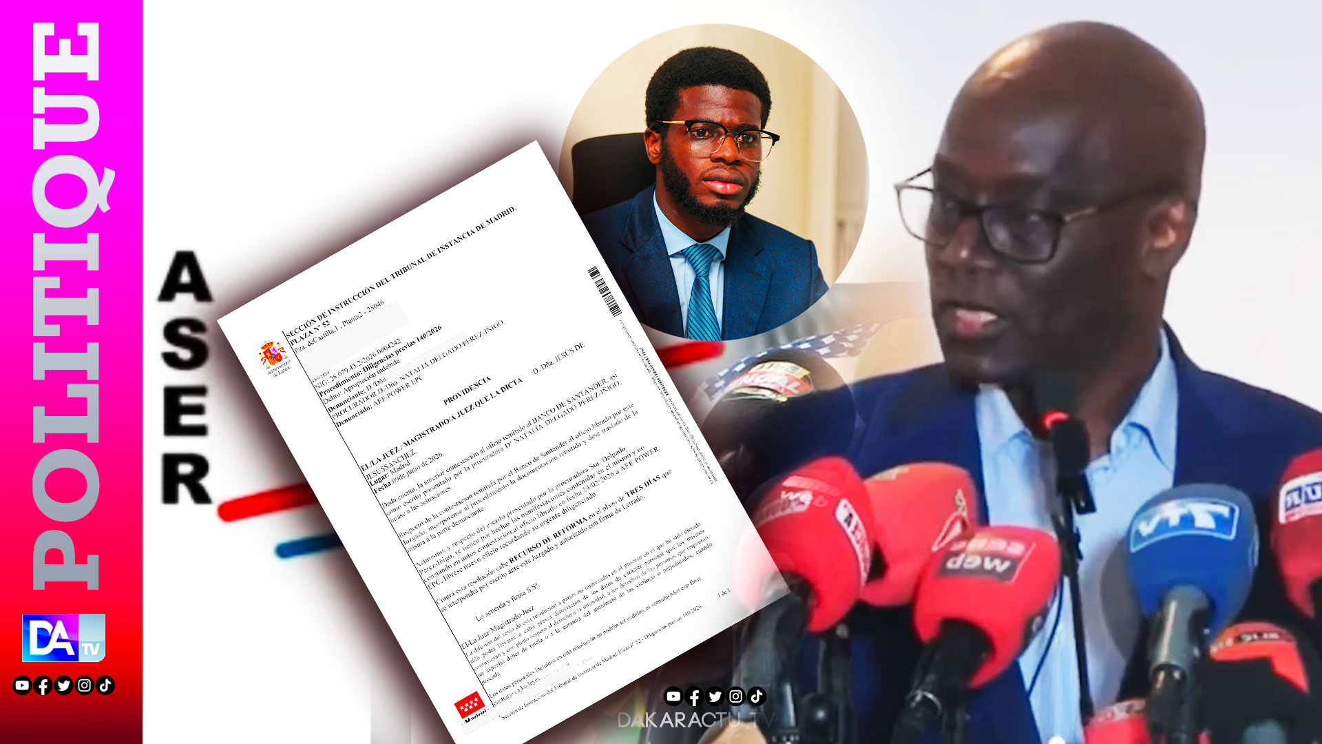 Affaire ASER: Thierno Alassane Sall annonce avoir reçu des documents inédits de la justice espagnole