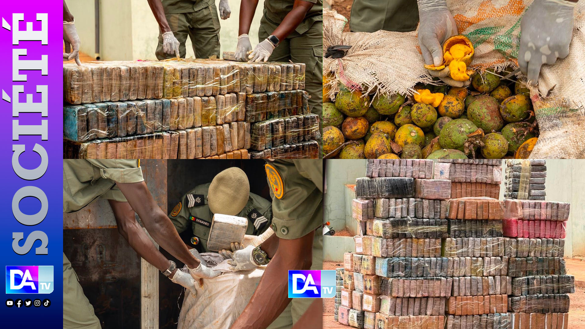 Trafic de drogue : La Brigade des Douanes de Koumpentoum saisit 970,6 kg de cocaïne pure évalués à 58 milliards CFA