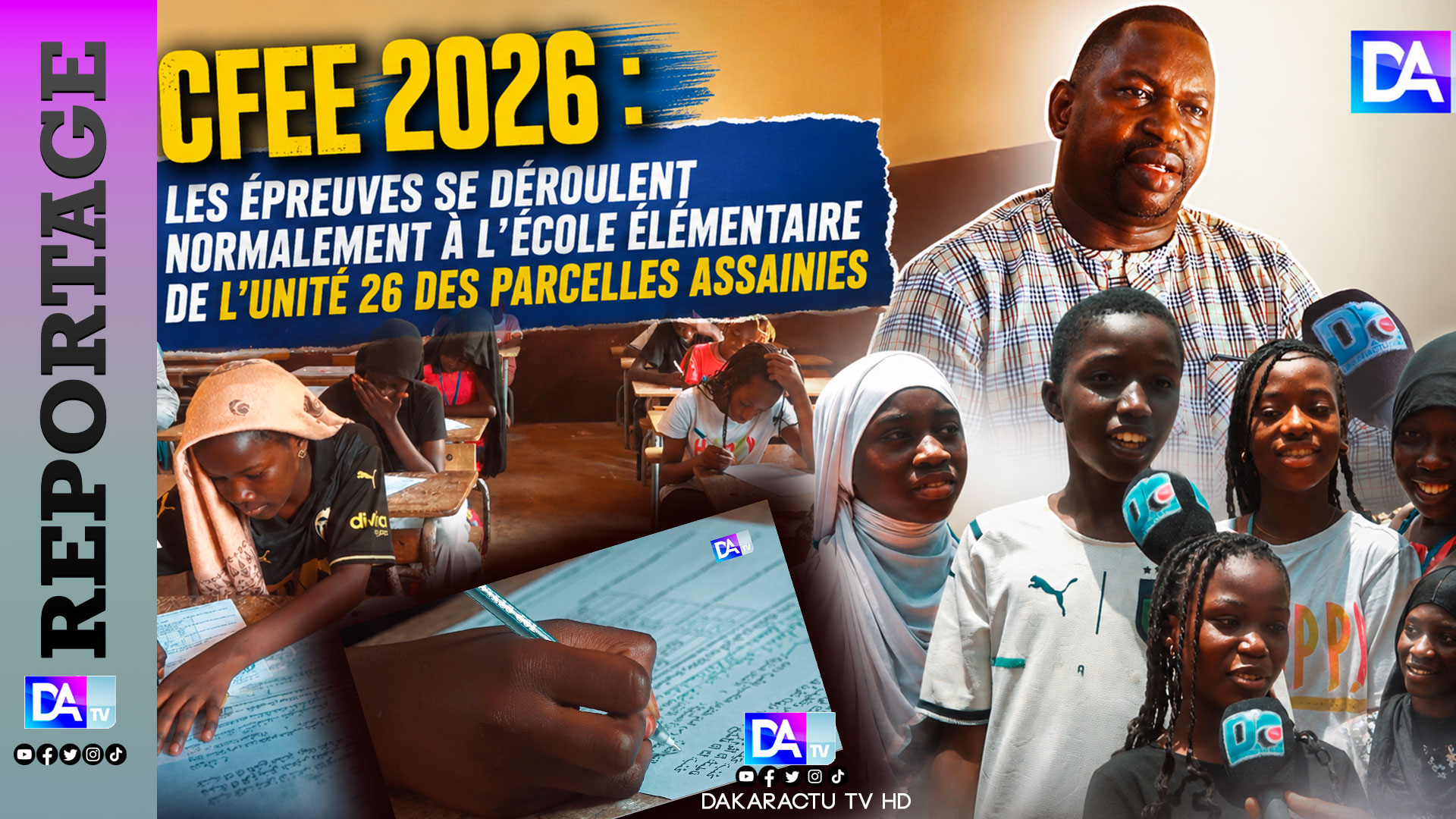 [ Reportage] CFEE 2026 : Les épreuves se déroulent normalement à l'école élémentaire de l'Unité 26 des Parcelles Assainies