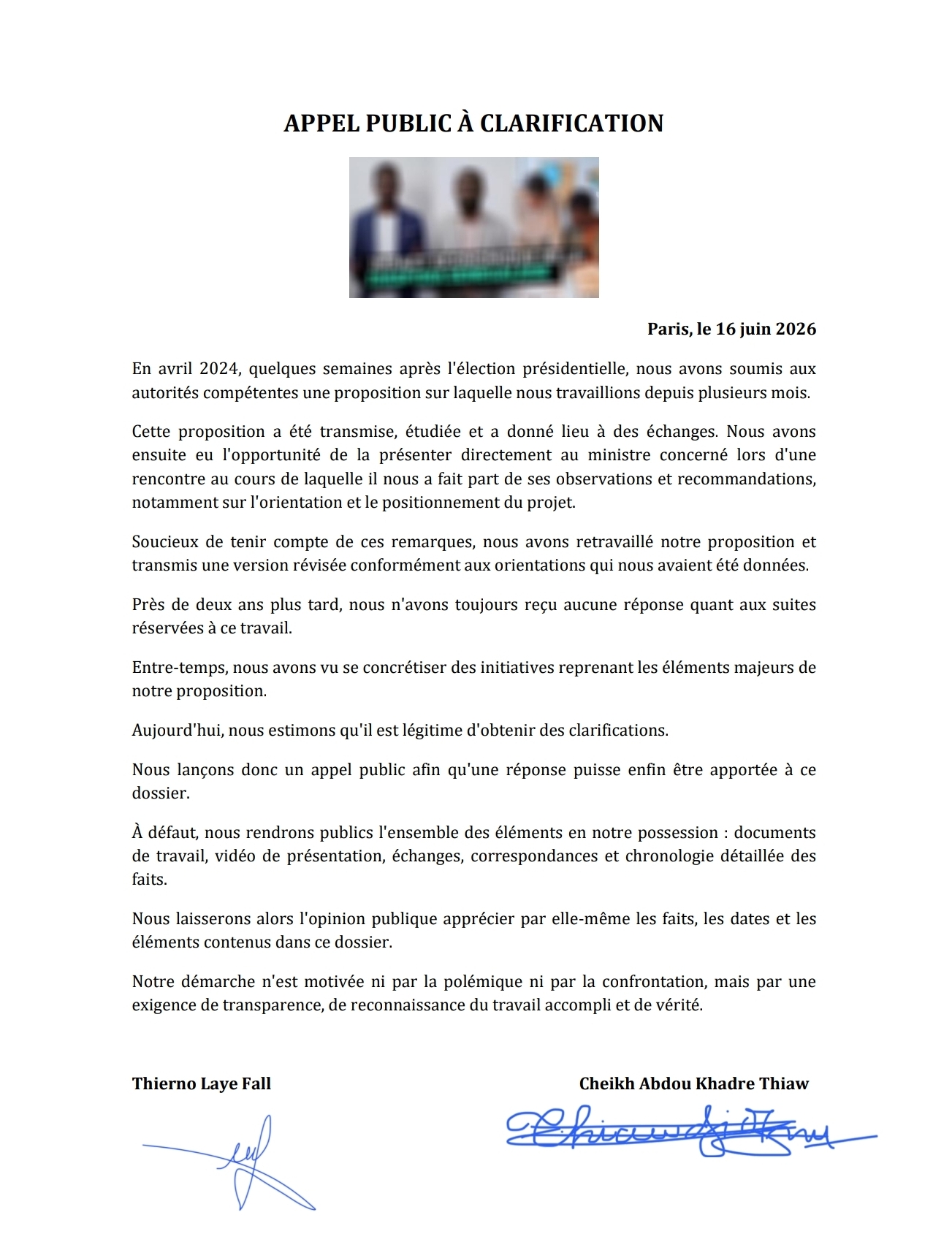 Soupçons de plagiat dans un projet de développement : Des sénégalais établis en France réclament des clarifications aux autorités