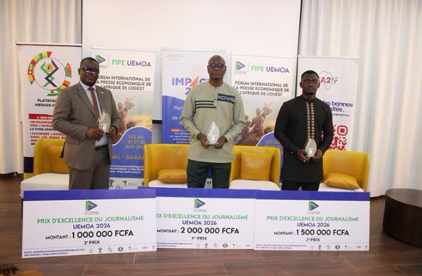 Prix d'Excellence du journalisme de l'UEMOA 2026 : Deux journalistes Sénégalais et une Ivoirienne sur le podium