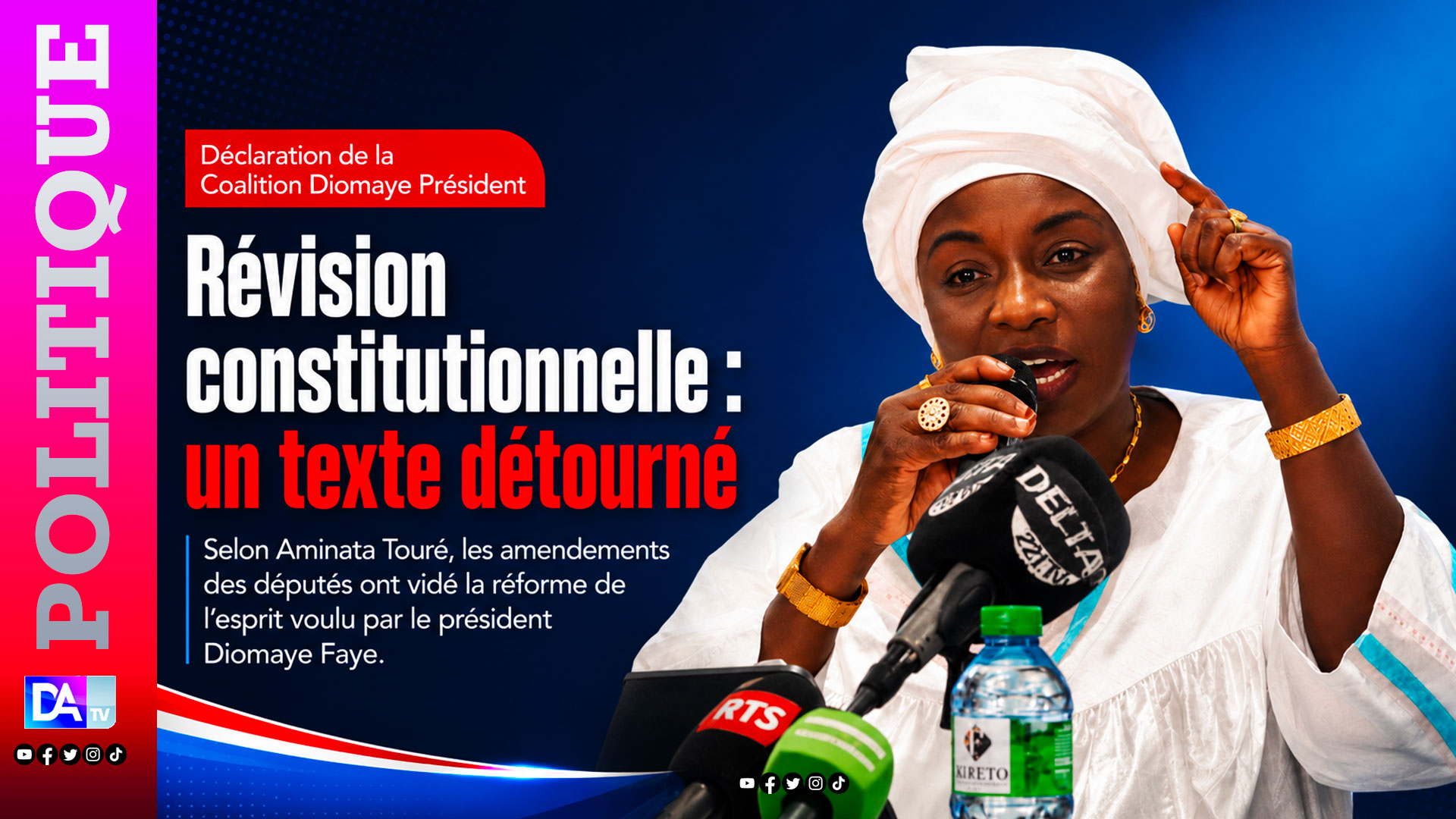 Révision constitutionnelle : Aminata Touré dénonce un texte « détourné » de son esprit initial