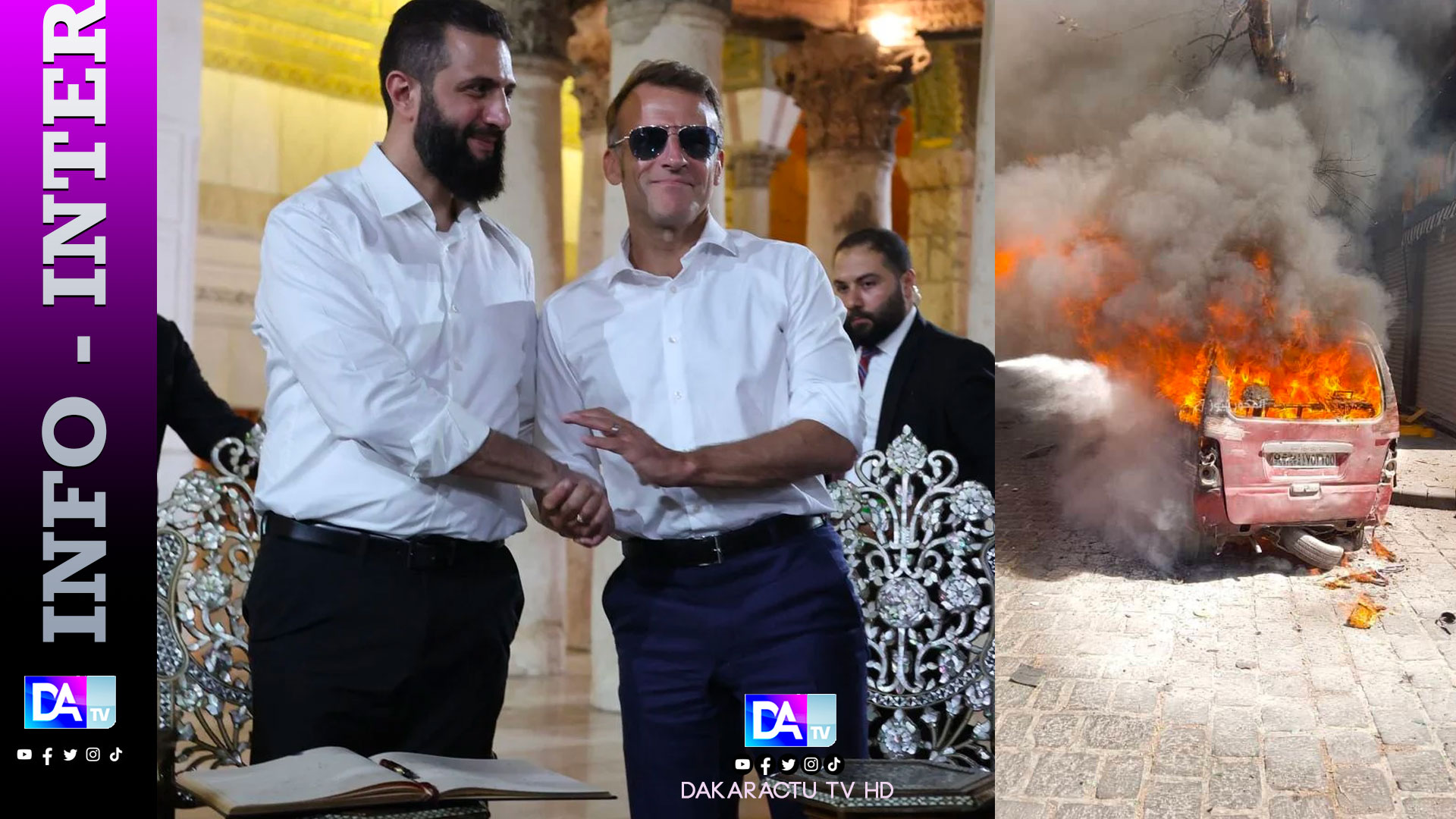 Attentats à la bombe à Damas en pleine visite de Macron