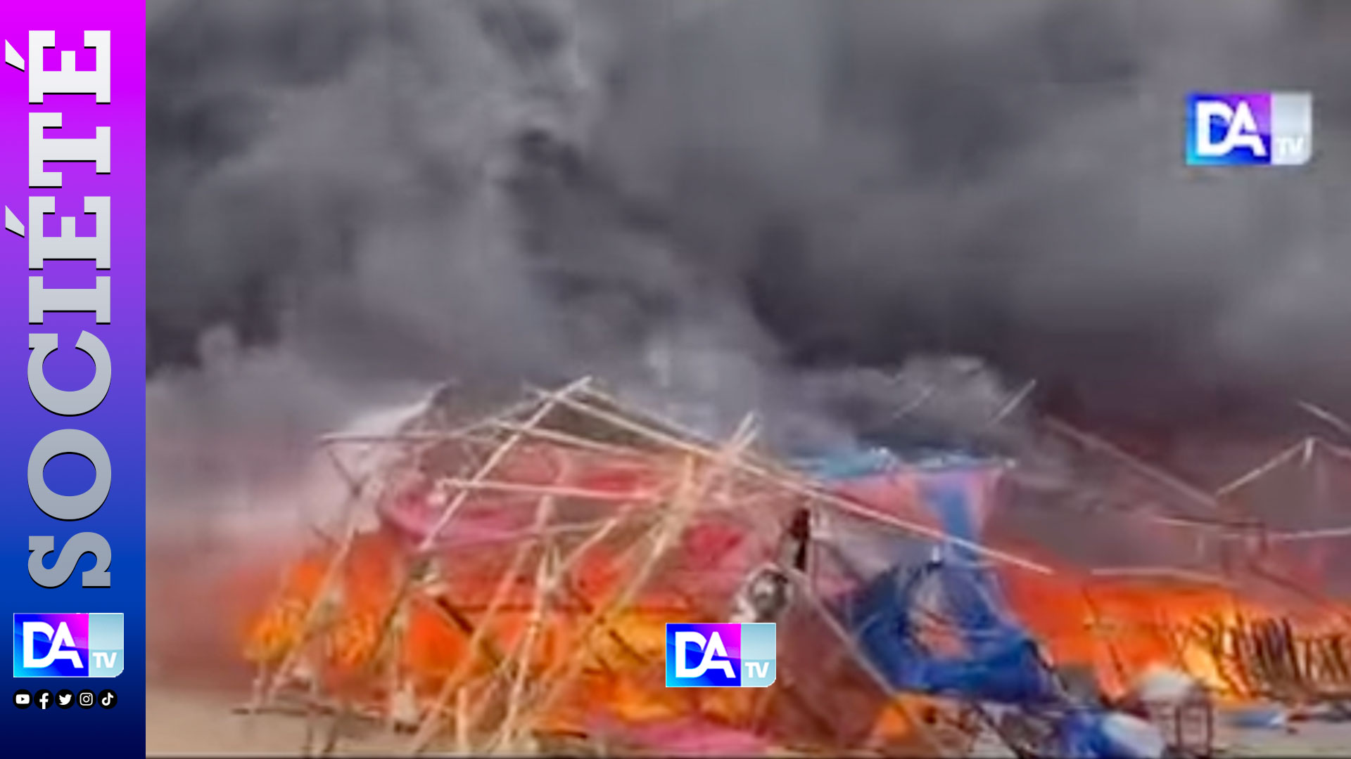 Incendie dans une foire commerciale à Thiès: Une trentaine de cantines ravagées par les flammes..