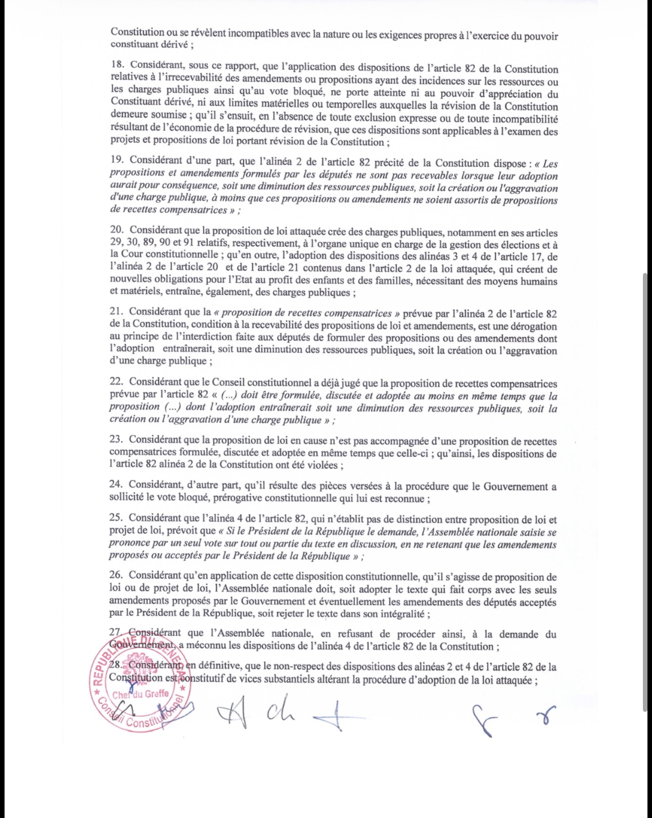 Révision constitutionnelle – Loi n° 18/2026 : les raisons de la censure de la procédure adoptée par l’Assemblée nationale par les « Sages » sont connues