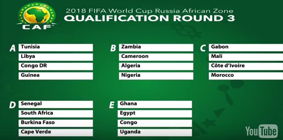 Coupe du monde 2018 Le tirage au sort zone Afrique