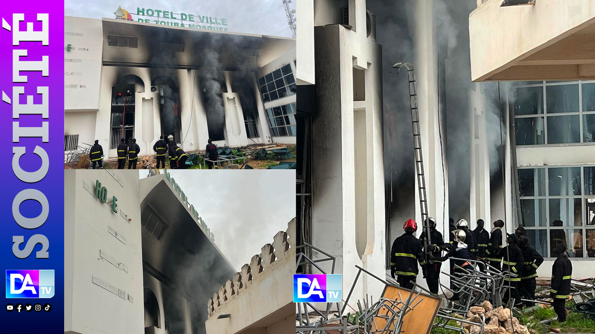 Dernière minute - La mairie de Touba en feu… Les flammes ont démarré à 06 h 48 minutes