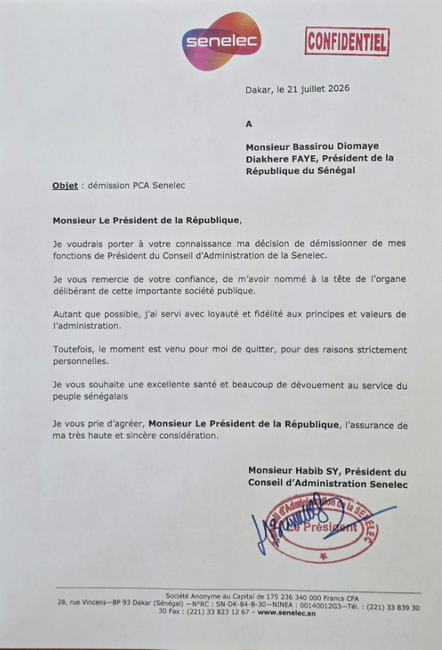 Senelec : Habib Sy démissionne de son poste de PCA