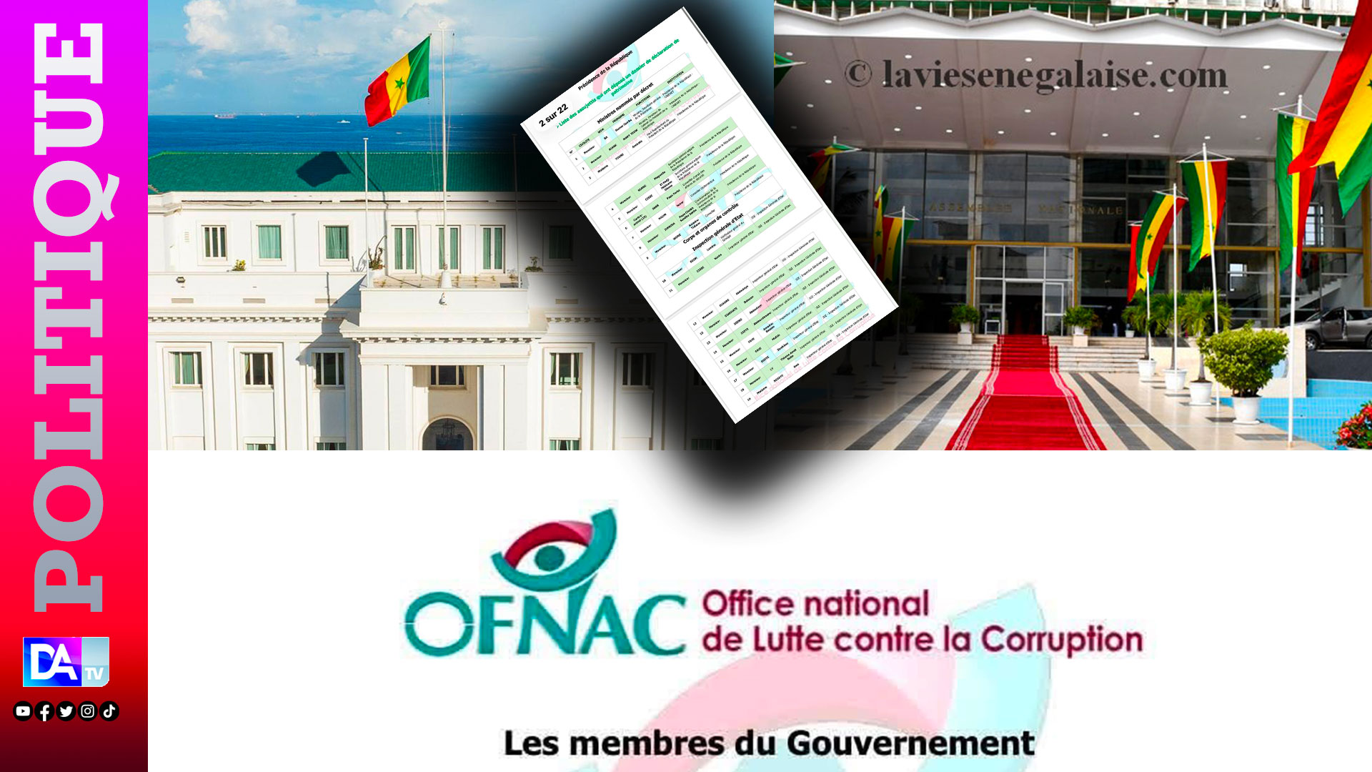 OFNAC : Voici les listes provisoires des assujettis de la Présidence et de l’Assemblée nationale