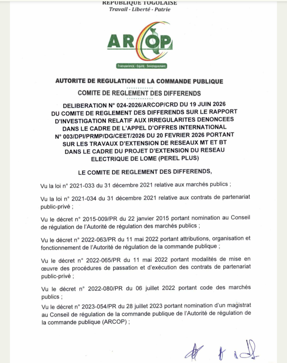 Après le Sénégal, AEE Power confrontée à ses manquements au Togo
