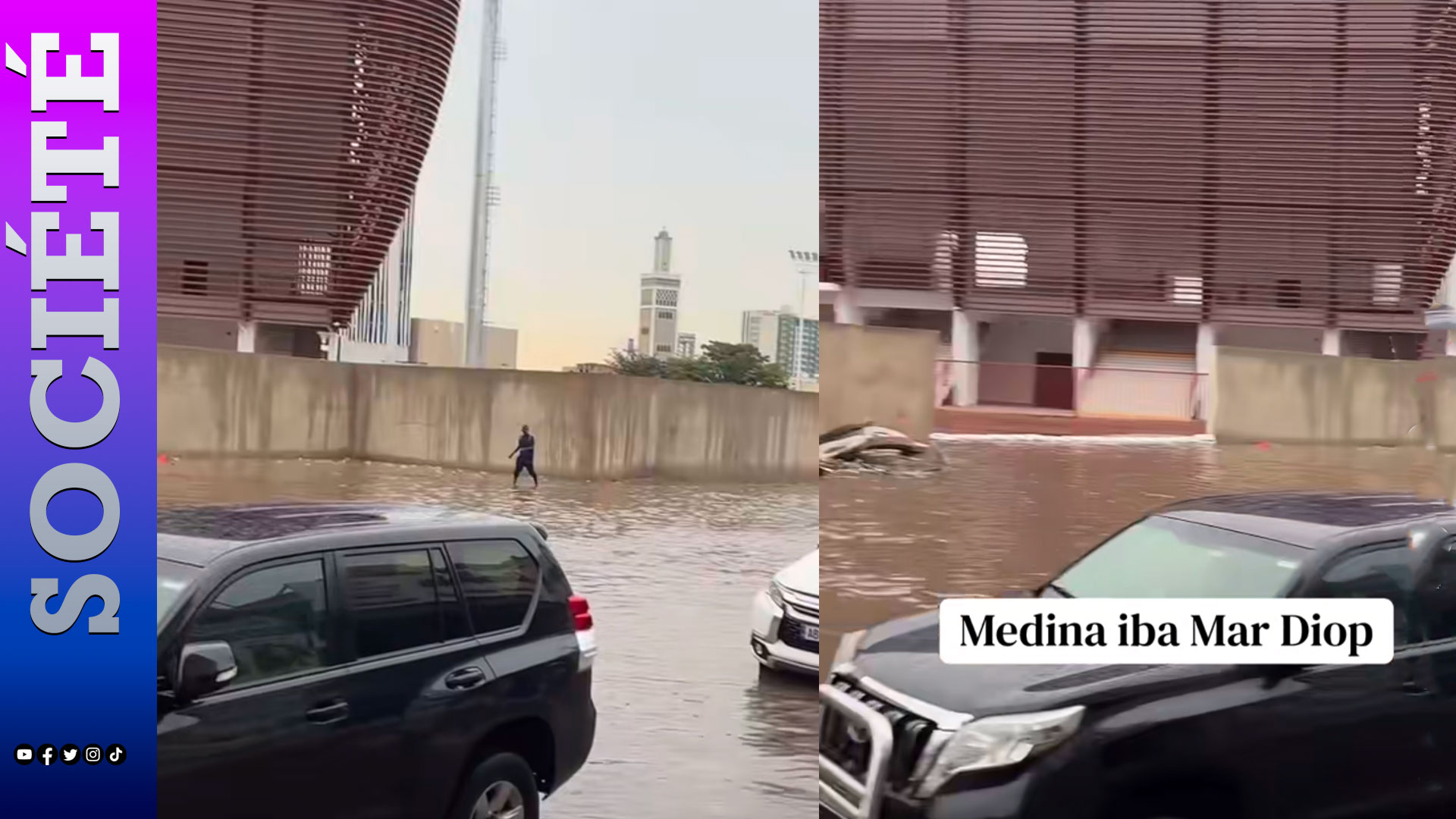 Inondations à Dakar : stade Iba Mar Diop sous les eaux