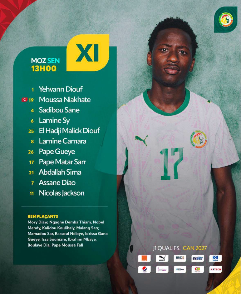 Sénégal–Mozambique : Patrick Vieira dévoile son premier onze de départ