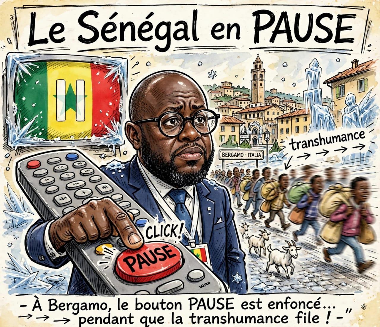 Le bouton PAUSE de Bergame ( par Bachir Fofana )