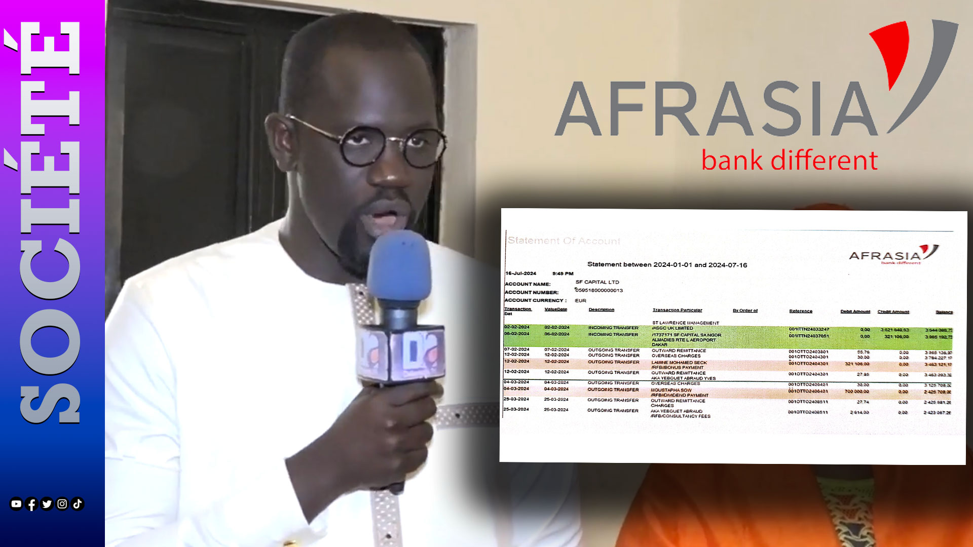 [DOCUMENT] Sénégal - Dossier PSD : Les preuves des virements reçus par Moustapha Sow dans un paradis fiscal (Épisode 3)