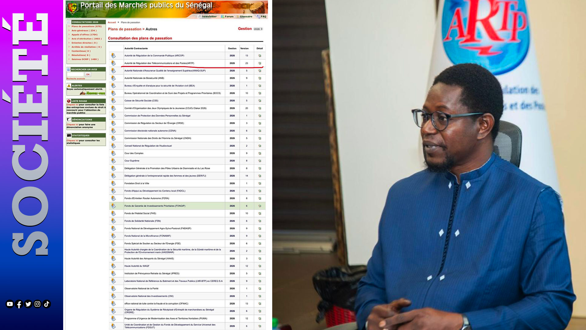 (ARTP) - Marchés publics 2026 : 23 versions du PPM, une succession de modifications qui interpelle avant la passation de Dahirou Thiam