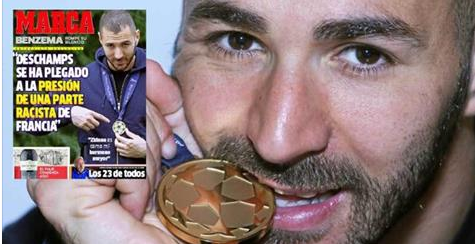 La réaction de Karim benzema après la défaite française