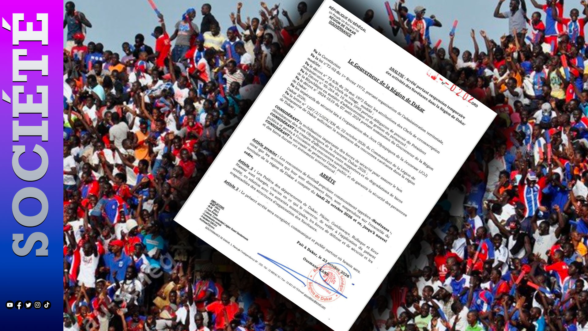JOJ Dakar 2026 : Les Navétanes suspendues dans toute la région