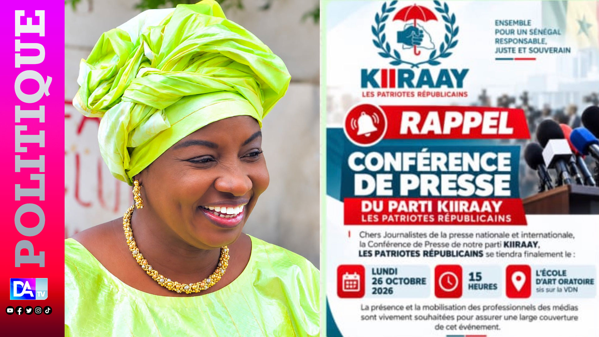 KIIRAAY face à lapresse ce lundi 26