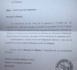 DOCUMENT :  La lettre de la commission adhoc de l'Assemblée nationale au député Khalifa Ababacar Sall