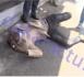 SANDAGA : Un manifestant à terre à cause des lacrymogènes