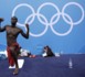 Le nageur sénégalais Malick Fall à l'entraînement au centre aquatique du parc olympique de Londres