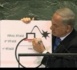 L'image de Netanyahou brandissant le schéma d'une bombe nucléaire à l'ONU déjà détournée