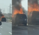 Diamniadio : Une voiture prend feu sur l'autoroute à péage.