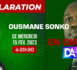 [🔴REPLAY] Suivez en direct la déclaration de Ousmane Sonko