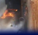 Affrontements entre manifestants et FDS aux Parcelles Assainies : La voiture blindée de la police brûlée