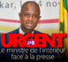 Urgent: Le ministre de l'intérieur face à la presse à 23 heures 30mn