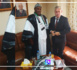 Serigne Cheikh Ahmed Saloum Dieng du forum islamique pour la paix reçu par l'ambassadeur de Palestine...