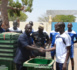 Kaolack / Images : Fallou Kébé offre un lot de 50 bacs à ordures à l’école de police 