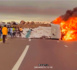 Accident sur l'autoroute à Péage: Un poids lourd prend feu à hauteur de Zac Mbao