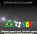 Match amical Brésil vs Sénégal : déjà 56 000 billets vendus pour un Emirates Stadium presque plein