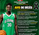 Basket -Nécrologie : Le joueur de l'AS Douanes, Doudou Ndoye succombe à ses blessures...