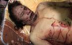 Une photo diffusée par l'AFP du corps de Kadhafi à Misrata ( PHOTOS )