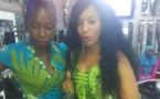 Le mannequin Amina Souaré accompagnée de l'actrice Rokhaya