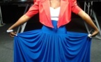 Adja Astou, l'animatrice de "After Work" sur la 2stv, porte une création de Dolce Strawberry