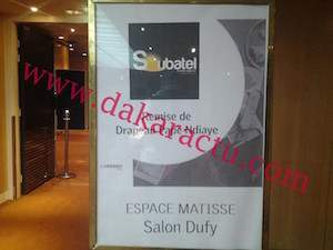 Paris : Salon Dufy de l'hôtel Méridien Etoile où va se dérouler la cérémonie de remise de drapeau du combat royal devant opposer Bombardier à Modou Lo 