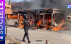 Un bus DDD incendié par des jeunes à Pikine : La société nationale suspend provisoirement sa ligne dans la banlieue