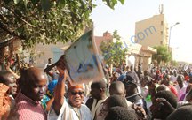 Les images de la marche contre Jeune Afrique à la mosquée Massalikoul Djinane de Dakar