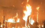 Dernière minute à Touba : Incendie au marché Ocass de Touba / Les sapeurs-pompiers en difficulté face aux flammes