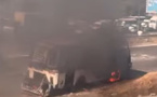 Accident mortel à hauteur de l’école Mariama Niass : En colère,  des conducteurs de Jakarta incendient un bus Tata