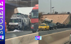 Accident grave à Diamniadio : collision entre un camion et un car Ndiaga Ndiaye sur l’autoroute à péage
