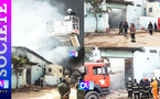 Technopole de Fadia : sept heures de lutte contre un incendie d'une rare violence, les sapeurs pompiers déploient d'importants moyens