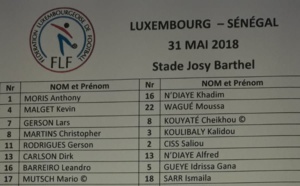 Match amical Luxembourg / Sénégal : La feuille de match