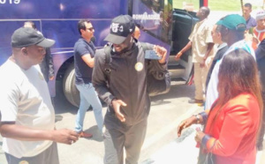 Les Images de l’arrivée des Lions au Caire, ce mardi matin