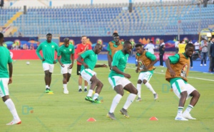 Les images de l'échauffement des Lions du Sénégal