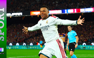 Foot: le Real remporte le Clasico 2-1 grâce à un doublé de Mbappé, 1er revers en Liga pour le Barça